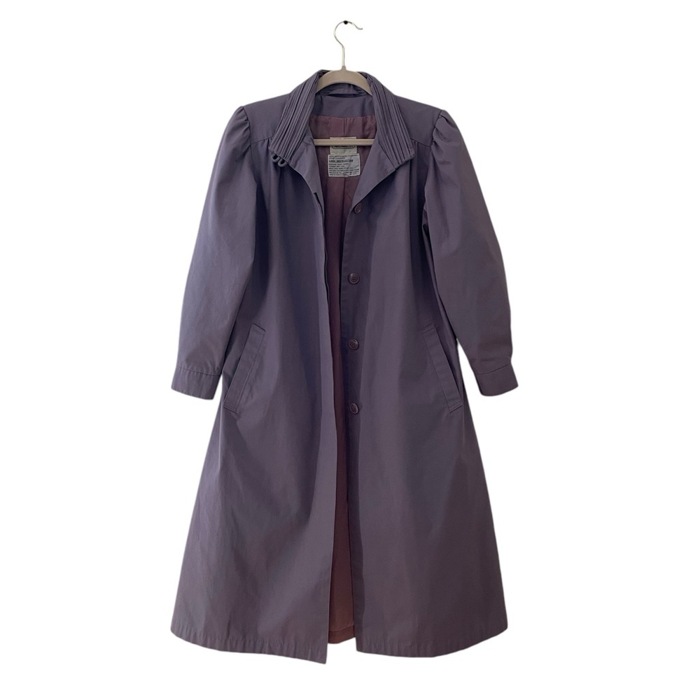 80s vintage / Neil Martin Light Purple Trench Coat Long Lightweight Women’s 4P
